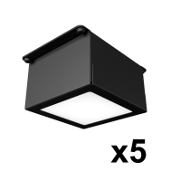 Комплект светодиодных светильников Geniled Griliato Tetris Basic х5 для ячейки 75х75 25Вт 08828 Микропризма / 08829 Опал
