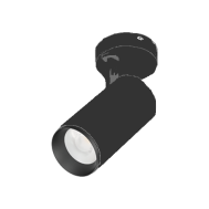 Черный светодиодный светильник LED 20вт IP20 накладной Ардатов ДБО28-20-002 Tango 840 (угол 24°)