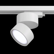 Круглый светодиодный трековый светильник 3000К 12w с поворотным LED-модулем белый MAYTONI ONDA TR007-1-12W3K-W (4251110038735)