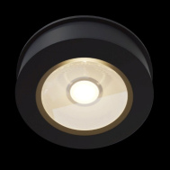 Встраиваемый LED светильник круглый потолочный черный 4000К 12вт MAYTONI Magic DL2003-L12B4K (4251110078892)