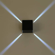 Светильник SWG светодиодный GW KVADRATISH настенный накладной черный GW-5201-6-BL-CW