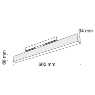 Магнитный трековый LED светильник 20w Maytoni TR012-2-20W3K-B 3000K черный (4251110052007)