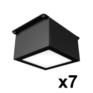 Комплект LED светильников IP20 7шт Geniled Griliato Tetris х7 для ячейки 75х75 70Вт 5000К ref. 08876 микропризма / 08877 опал