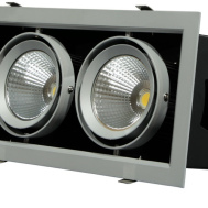 Светодиодный светильник карданный 60вт LUXEON ALGOL 2 LED 2x30W 3000K 36 deg. white 355x190x160мм