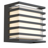 LED влагозащищенный светильник настенный для архитектурной подсветки черный LED 4000K 10вт IP65 MAYTONI Downing Street O020WL-L10B4K