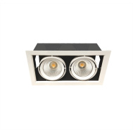 Диодный светильник карданный с двойным источником света LUXEON ALGOL 2 LED 2x40W 3000K 36 deg. white