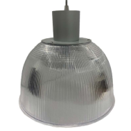 Подвесной диодный светильник с прозрачным рифлёным абажуром и потолочной чашей HM 1x42W 1206 1.05А 42вт Halla Lighting
