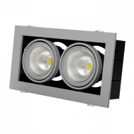 Светодиодный светильник карданный в черном корпусе VIVO LUCE GRAZIOSO 2 LED 2х30 N 4000K CITIZEN black clean