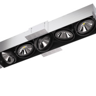 Карданный выдвижной LED светильник встраиваемый безрамочный FALDI SOFIT VZ X5 под лампу AR111 (5 шт)