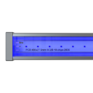 LED светильник архитектурно-линейный накладной Промлед Барокко 40 1000мм Синий Прозрачный