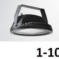 Промышленный LED светильник 160вт Ip66 FALDI ATLANT-160/1-10 с диммируемым блоком питания Philips d350 x 140мм