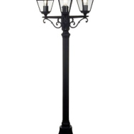 Светильник фонарь уличный наземный торшерный под лампу Е27 IP44 MAYTONI Abbey Road O003FL-03B (4251110088617)