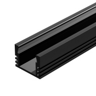 Профиль алюминиевый глянцевый покрытый черной порошковой краской Arlight PDS-S-2000 ANOD Black RAL9005 ref.020895