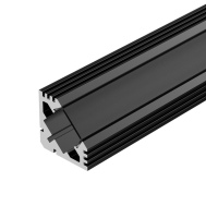 Профиль угловой анодированный для светодиодных лент черный Arlight PDS45-T-2000 ANOD Black арт.015033