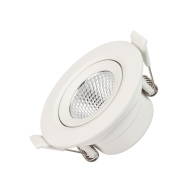 LED светильник встраиваемый для бытового освещения Arlight LTD-POLAR-TURN-R80-5W Warm3000 WH 36 deg арт032857