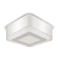 Накладной LED светильник точечный Gauss Backlight BL220 / BL221 с подсветкой квадратный IP20 6W (3+3W) 320/350Лм 105х105х31мм