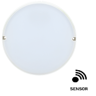 LED светильник потолочный накладной для ЖКХ 2011Д 12Вт IP54 4000К круг белый с акустическим датчиком IEK (арт.LDPO3-2011D-12-4000-K01)