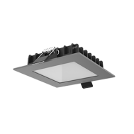 LED светильник диодный ВАРТОН DL-03 КВАДРАТНЫЙ ВСТРАИВАЕМЫЙ 110*110*25 12W IP54/IP44 RAL7045 СЕРЫЙ МАТОВЫЙ