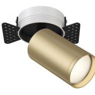 Встраиваемый светильник сборный поворотный настенно-потолочный (цоколь GU10) MAYTONI FOCUS S C058CL-1BMG (матовое золото) 4251110039596