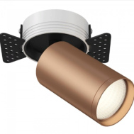 Встраиваемый светильник поворотный для фокусного / общего освещения MAYTONI FOCUS S C058CL-1BC черный + матовая медь 4251110033754