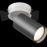 Встраиваемый светильник GU10 поворотный белый+графит MAYTONI FOCUS S C058CL-1WGF (4251110073750)