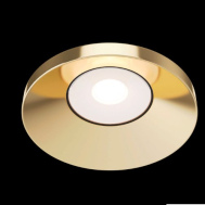 Встраиваемый декоративный точечный светильник 10вт золотой корпус Maytoni 4000К Kappell DL040-L10G4K d76mm (4251110051086)