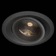 Черный светодиодный встраиваемый светильник точечный 4000К 7вт d92мм MAYTONI Elem DL052-L7B4K (4251110051758)