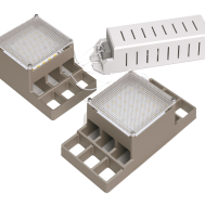 LED светильник для потолков Грильято 86x86мм 33вт Атон АТ-ДВО-07-33-24-Х микропризма 4000K