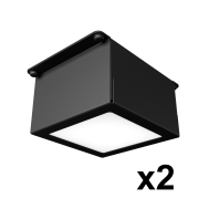 Комплект из 2-х диодных потолочных светильников Geniled Griliato Tetris х2 для ячейки 75х75 20Вт 5000К арт.08866 микропризма / 08867 опал