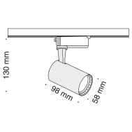 Однофазный трековый светодиодный светильник 6вт 4000К белый Maytoni Vuoro TR003-1-6W4K-W (4251110097589)