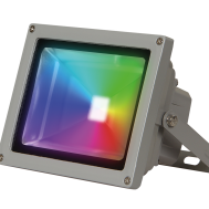 Светодиодный прожектор PFL- 10W/ RGB-RC/GR