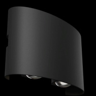 Светодиодный светильник 4вт настенный черный для фасадной подсветки IP54 3000К MAYTONI Strato O417WL-L4B3K (4251110032085)