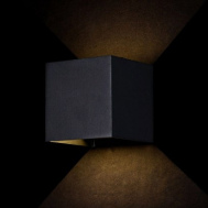 Светодиодный светильник для архитектурной подсветки IP54 черный куб 6вт 3000К MAYTONI Fulton O572WL-L6B (4251110095226)