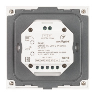 Панель встраиваемая сенсорная для управления светом SMART-P6-DIM-G-IN White 12-24V, 4x3A, Sens 2.4G Arlight IP20 арт.034781