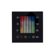 Панель встраиваемая c сенсорным квадратом для диодной ленты Arlight Sens SR-2831AC-RF-IN Black 220V RGB 4зоны ref.020585