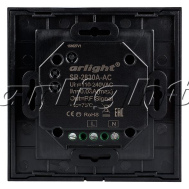 Панель сенсорная для одноцветных диодных лент Sens SR-2830A-RF-IN Black (220V,DIM,4 зоны) Arlight IP20 3 года гар.Пластик арт.019574