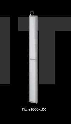 Промышленный диодный светильник с повышенной светоотдачей Geniled Titan Inox Advanced 1000х100х30 60Вт 5000К IP66 закаленное стекло