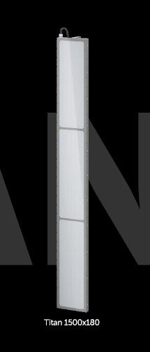 Промышленный светильник пылевлагозащищенный с улучшенной светоотдачей Geniled Titan Inox Advanced 1500x180x30 120Вт 5000К IP66 закаленное стекло
