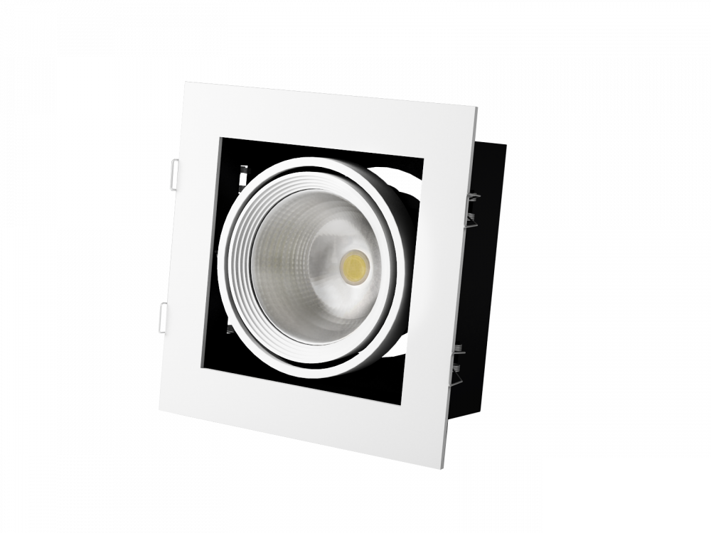 Торговый карданный диодный светильник Vivo Luce GRAZIOSO 1 LED 30 W 5600K white clean арт.Q0581840