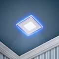 Светильник ЭРА светодиодный квадратный LED 4-6 BL c синей подсветкой 6W 220V 4000K (арт. Б0017495)