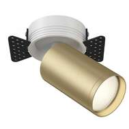 Встраиваемый светильник для фокусного / общего освещения MAYTONI FOCUS S C058CL-1WMG белый + матовое золото 4251110057316