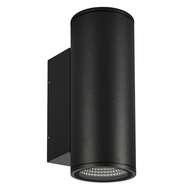 Настенный светодиодный светильник черный для декоративного освещения фасада двусторонний IP54 Arlight LGD-FORMA-WALL-TWIN-R90-2x12W Day4000 BK ref.037251