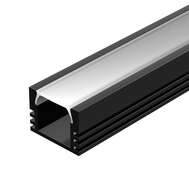 Профиль алюминиевый глянцевый покрытый черной порошковой краской Arlight PDS-S-2000 ANOD Black RAL9005 ref.020895