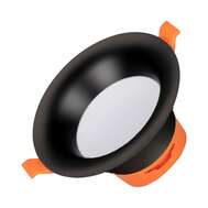 Диодный светильник черный точечный Arlight MS-BLIZZARD-BUILT-R115-10W Warm3000 BK 100 deg арт.036609