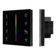 Панель Sens SMART-P30-RGBW Black 230V, 4 зоны, 2.4G Arlight IP20 Пластик 5 лет гар.027104