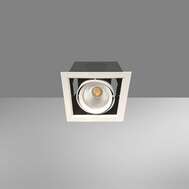 Торговый карданный светодиодный светильник LUXEON ALGOL 1 LED 30W 3000K 36 deg. silver арт. 85001