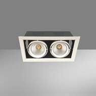 Диодный светильник карданный с двойным источником света LUXEON ALGOL 2 LED 2x40W 3000K 36 deg. white