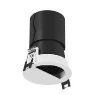 Светодиодный светильник для освещения бытовых помещений потолочный встраиваемый DL-SDR03PZ-12-WW Черно-белый, 12Вт, IP44, Теплый белый (3000К)