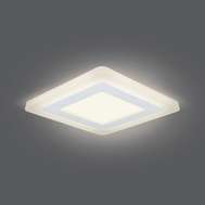 Светильник бытового освещения GAUSS Backlight BL122 / BL123 с подсветкой квадратный IP20 9W (6+3W) 540 lm 145х145х31мм
