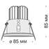 Светильник встраиваемый LED круглый 12вт точечный IP65 черный MAYTONI Zoom DL034-2-L12B (4251110051222)